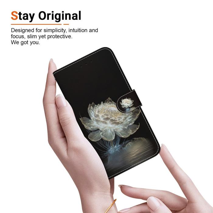 Bild 4, Samsung Galaxy A27 5G Fodral Läder Blomma Vit