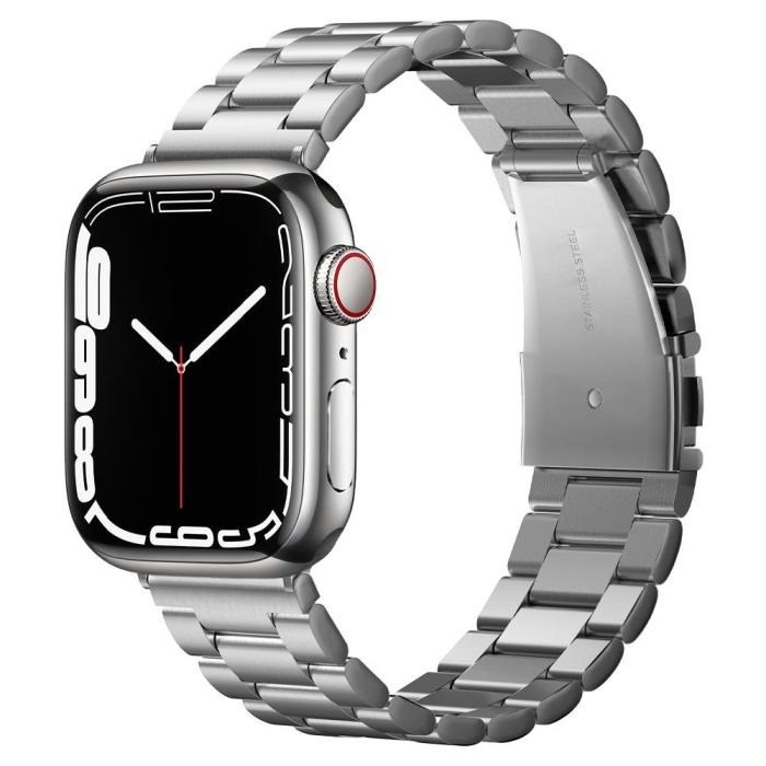 Bild 1, Spigen Apple Watch 42/44/45/46/49mm Armband Modern Fit Silver