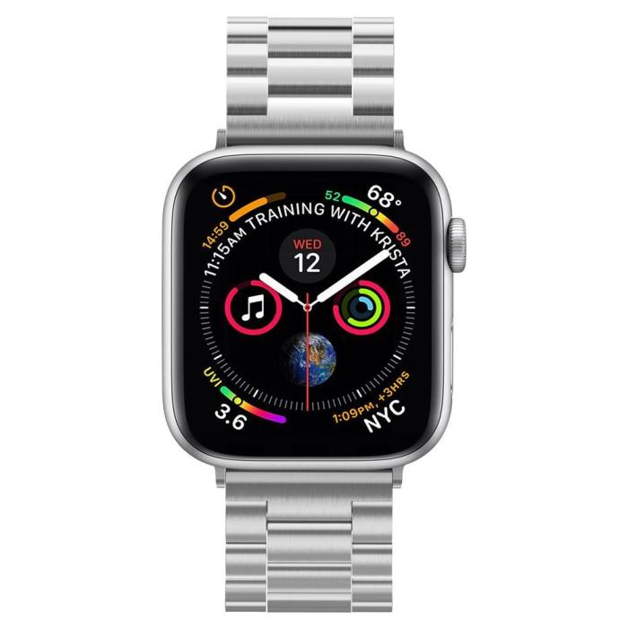 Bild 3, Spigen Apple Watch 42/44/45/46/49mm Armband Modern Fit Silver