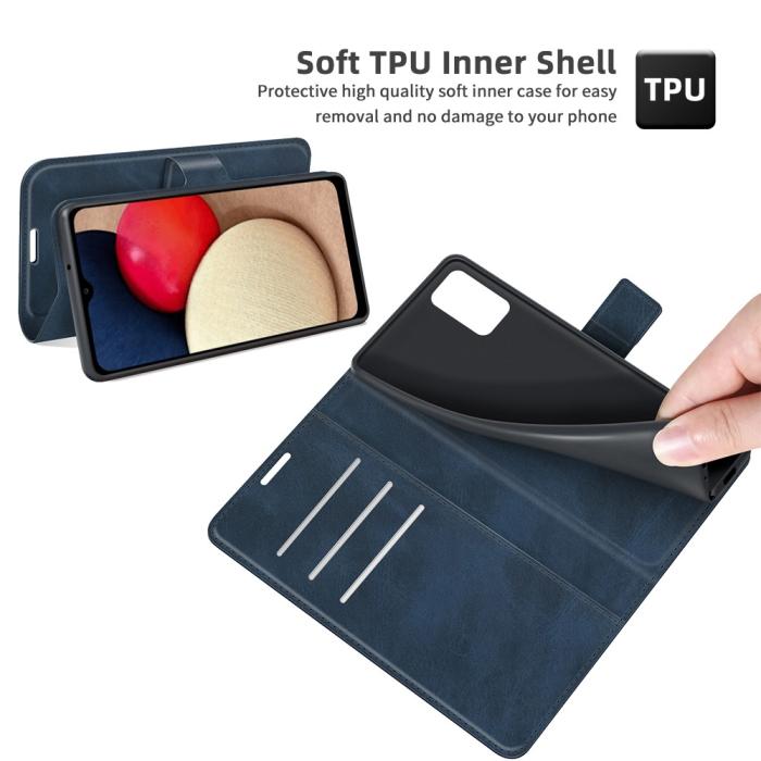Bild 6, Samsung Galaxy A03s Fodral Läder Blå