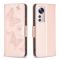 Xiaomi 12 Fodral Tryck Butterfly Roséguld