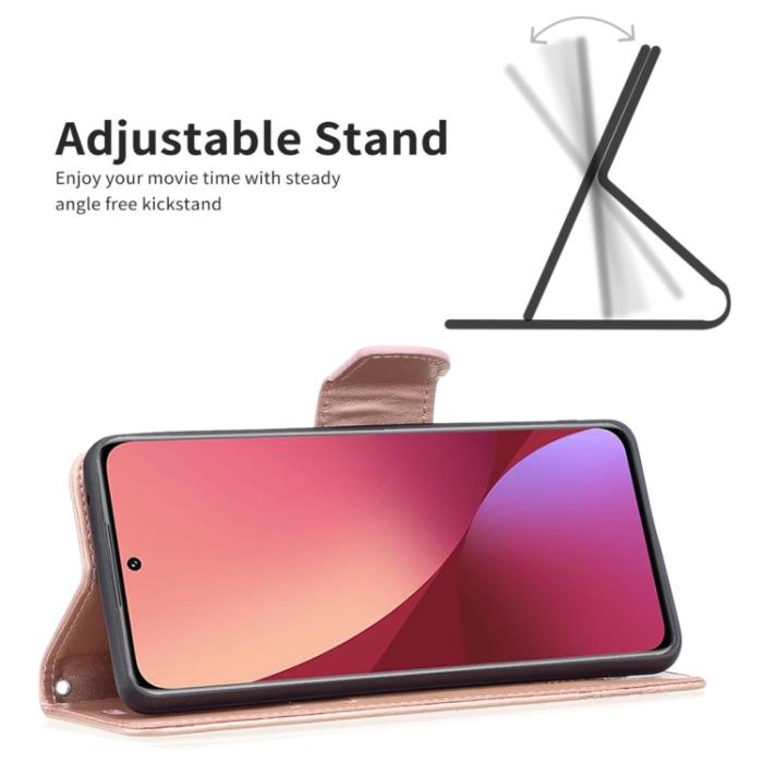 Bild 3, Xiaomi 12 Fodral Tryck Butterfly Roséguld