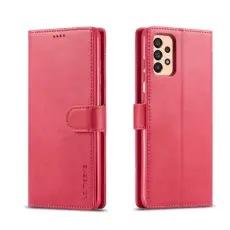 LC.IMEEKE Samsung Galaxy A33 5G Fodral Läder Röd/Rosa