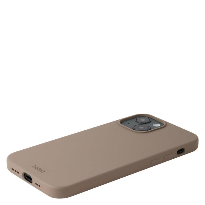 Bild 3, holdit iPhone 15 Mobilskal Silikon Mocha Brown