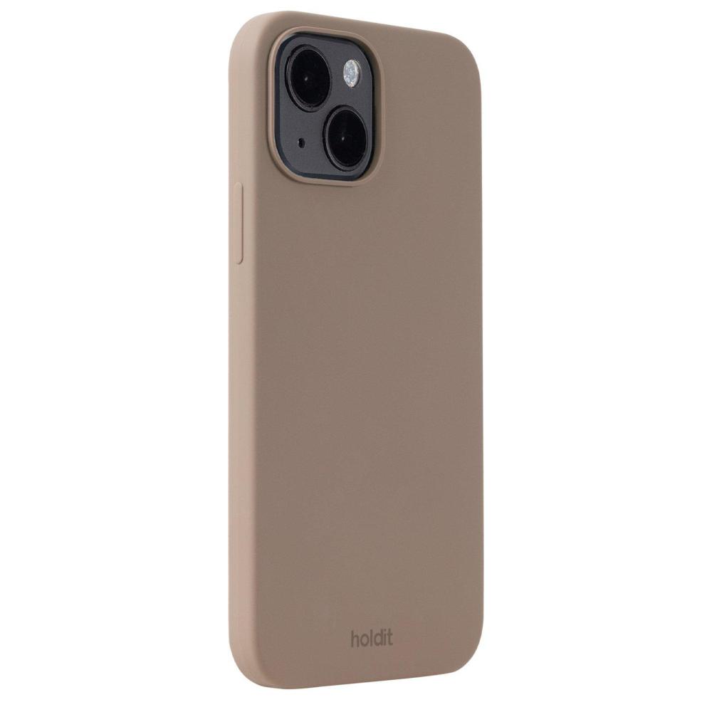 holdit iPhone 15 Mobilskal Silikon Mocha Brown