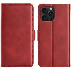 iPhone 16 Pro Fodral Med Magnetisk Stängning Röd