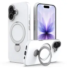 iPhone 17 Skal MagSafe Kickstand Hybrid Vit