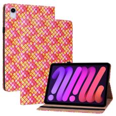 iPad Mini 2024/2021 Fodral Vävd Textur Rosa/Gul