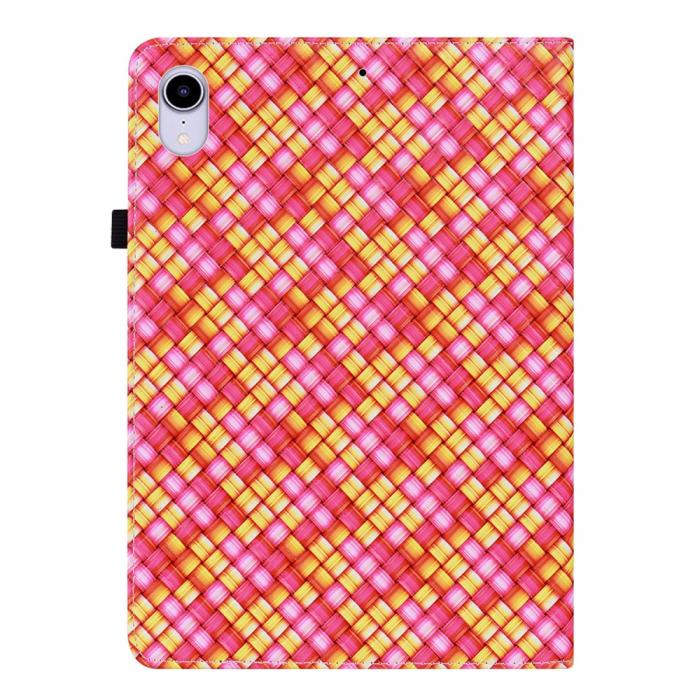 Bild 3, iPad Mini 2024/2021 Fodral Vävd Textur Rosa/Gul