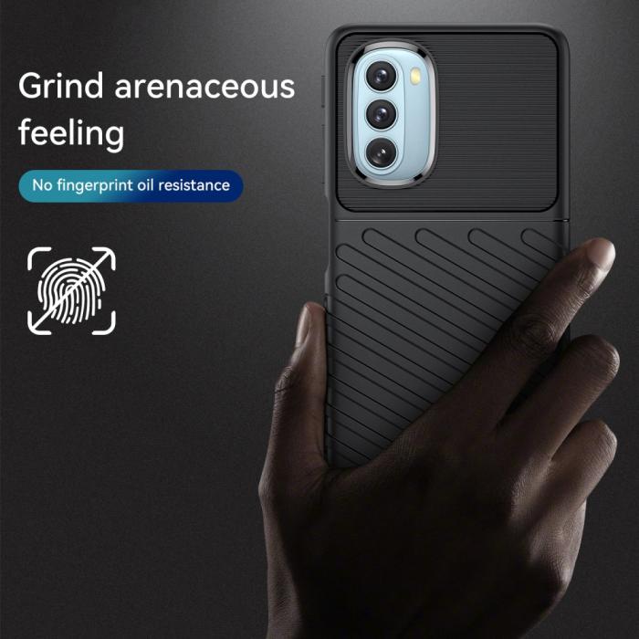 Bild 3, Motorola Moto G51 Skal Twill Textur Svart