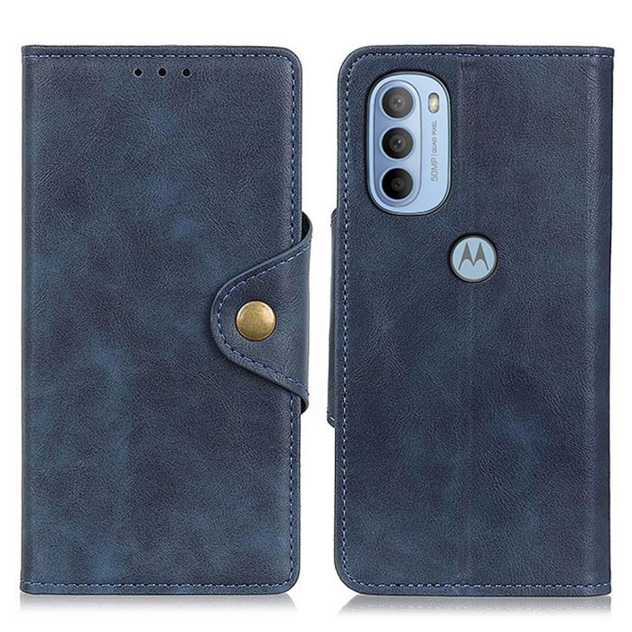 Bild 1, Motorola Moto G31 / G41 Fodral Mässing Magnet Blå