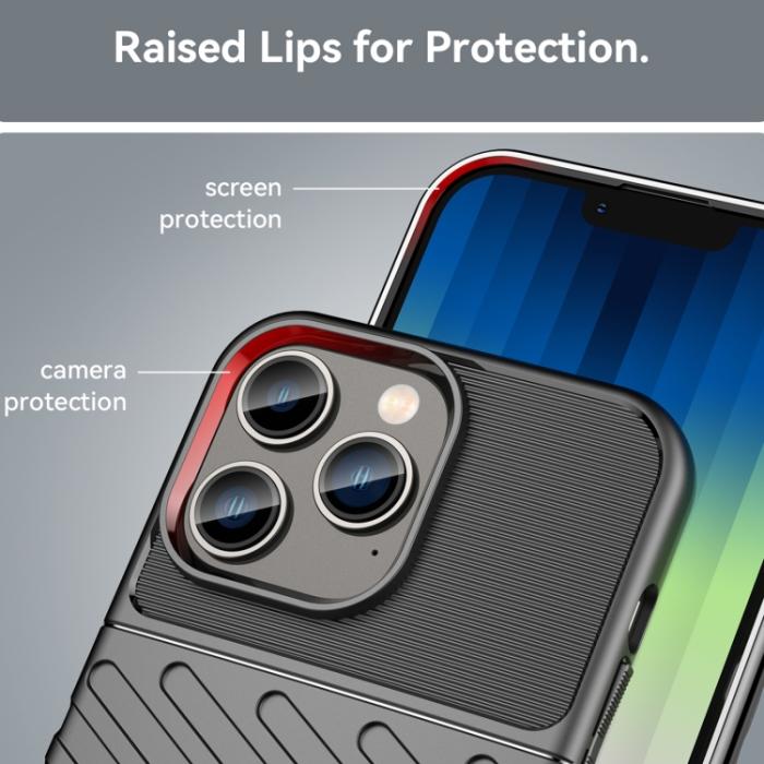 Bild 6, iPhone 14 Pro Skal Twill Textur TPU Svart