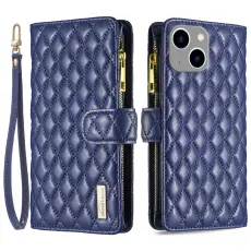 iPhone 15 Plus Fodral Diamond Multifunktionell Bl&aring;