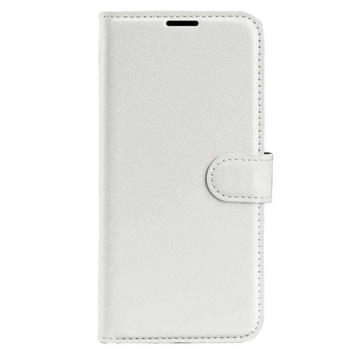 Bild 5, Motorola Edge 50 Pro 5G Litchi Läder Fodral Vit