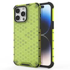 iPhone 15 Pro Max Skal Honeycomb Shockproof Gr&ouml;n