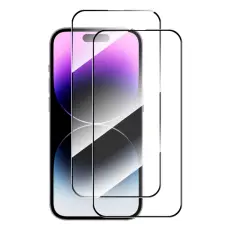 ENKAY iPhone 15 Pro Max 2-PACK Sk&auml;rmskydd Helt&auml;ckande