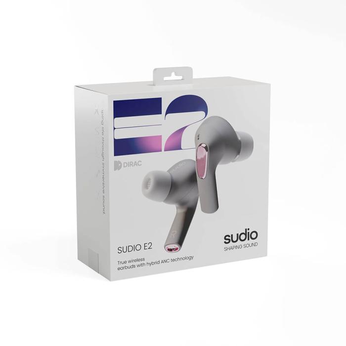 Bild 2, Sudio Hörlur In-Ear E2 True Wireless ANC Skiffergrå