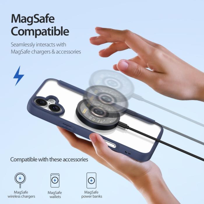 Bild 3, DUX DUCIS iPhone 16 Fodral MagSafe Skin X Pro Blå