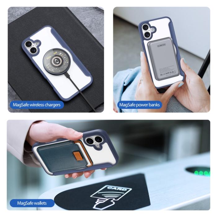 Bild 5, DUX DUCIS iPhone 16 Fodral MagSafe Skin X Pro Blå