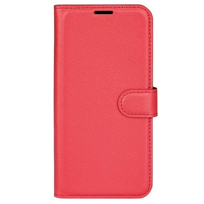 Bild 5, Samsung Galaxy A25 5G Fodral Litchi Läder Röd