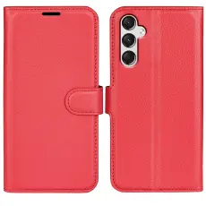 Samsung Galaxy A25 5G Fodral Litchi Läder Röd