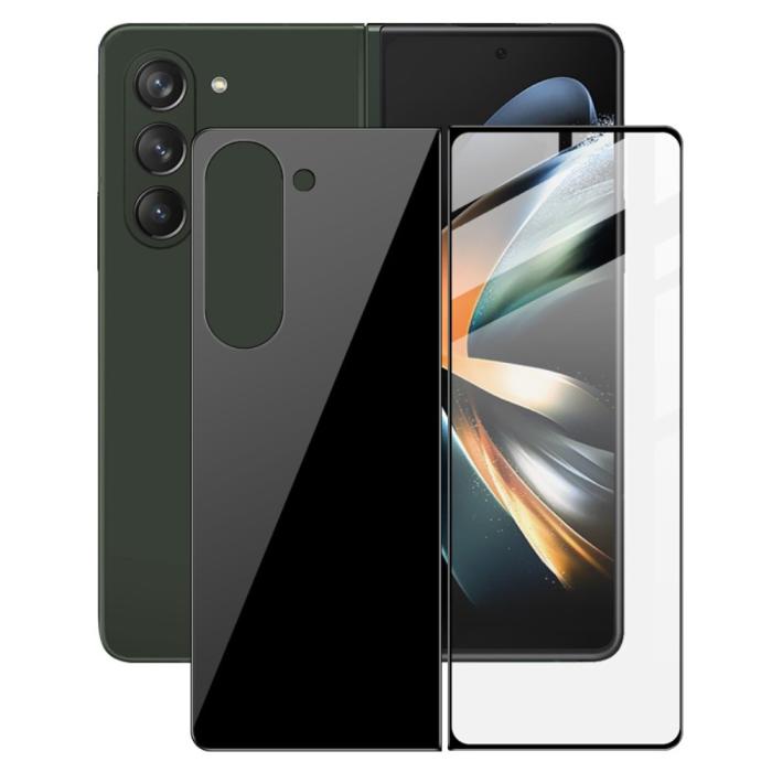 Bild 1, IMAK Galaxy Z Fold 5 Skärmskydd Front/Bak Härdat Glas Svart