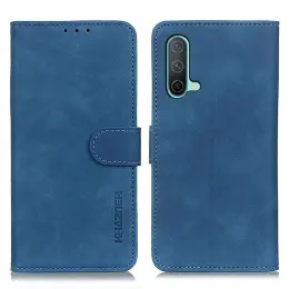 OnePlus Nord CE 5G - KHAZNEH Retro Läder Fodral - Blå