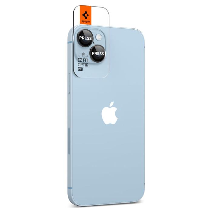 Bild 2, Spigen iPhone 14 / 14 Plus 2-PACK Optik.tR 