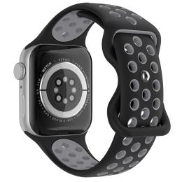 Sportarmband Dual-Color Apple Watch 42/44/45/49 mm (M/L) Svart/Grå