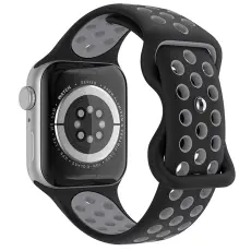 Sportarmband Dual-Color Apple Watch 42/44/45/46/49 mm (M/L) Svart/Gr&aring;