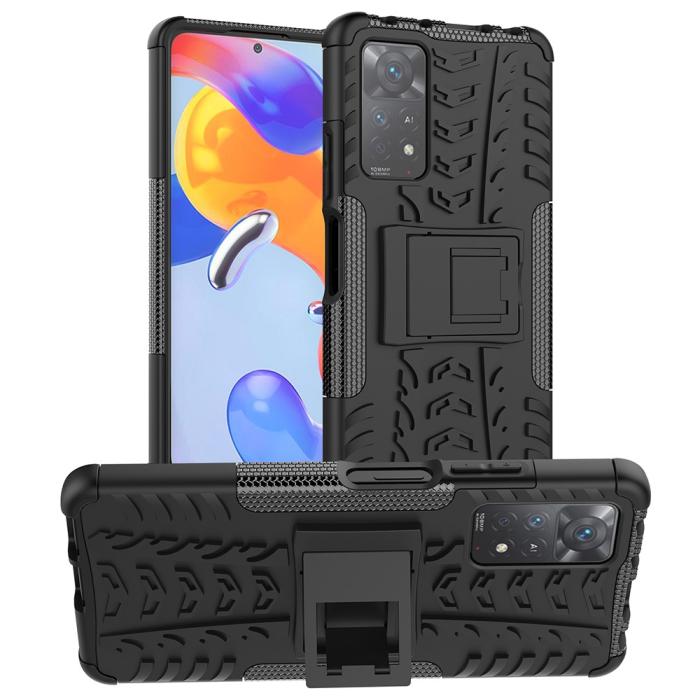 Bild 1, Xiaomi Redmi Note 11 Pro 5G Skal Stöttåligt med Stöd Svart