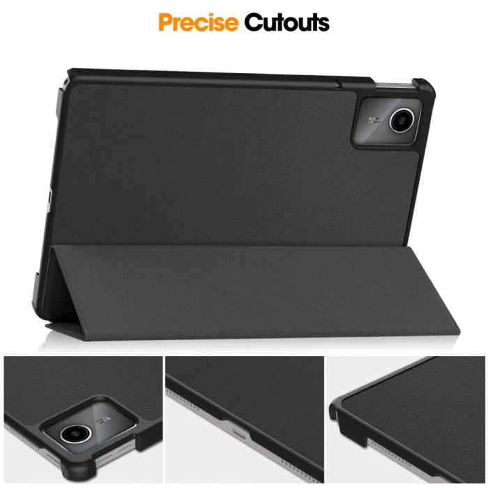 Bild 6, Lenovo Tab M11 Fodral Tri-Fold Läder Svart