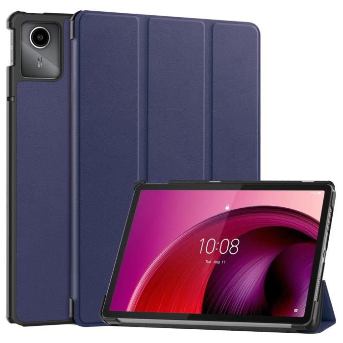 Bild 1, Lenovo Tab M11 Fodral Tri-Fold Läder Mörk Blå