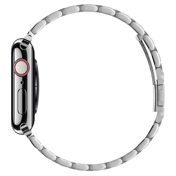 Bild 4, Spigen Apple Watch 42/44/45/46/49mm Armband Modern Fit Silver
