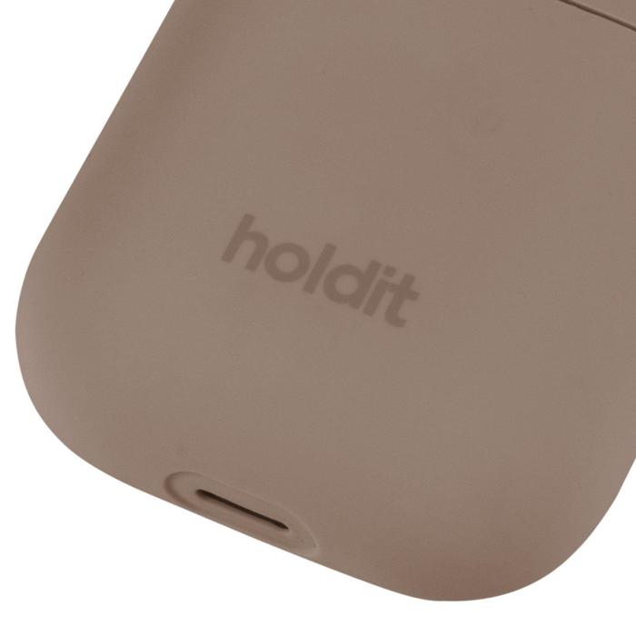 Bild 3, holdit AirPods Nygård Skal Silikon Mocha Brown