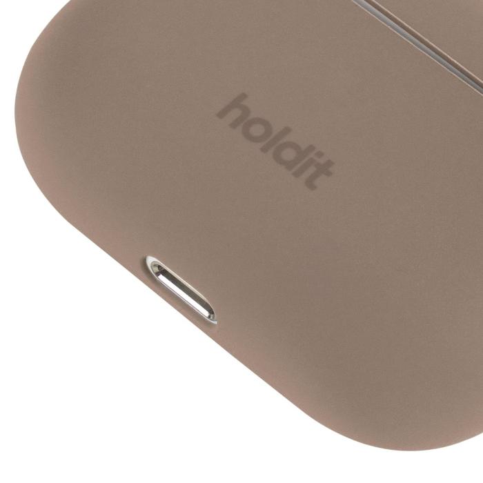 Bild 3, holdit AirPods Pro Nygård Skal Silikon Mocha Brown