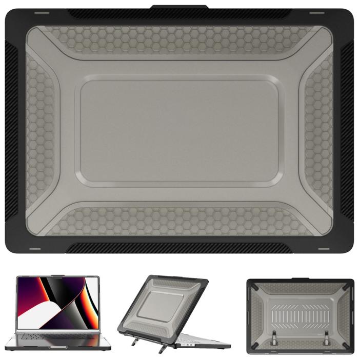 Bild 2, MacBook Pro 16 2021-2023 Skal Med Kickstand Svart