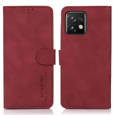 KHAZNEH Motorola Edge 40 Pro 5G Fodral Retro L&auml;der R&ouml;d