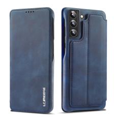 LC.IMEEKE Samsung Galaxy S22 Fodral Flip Retro Blå