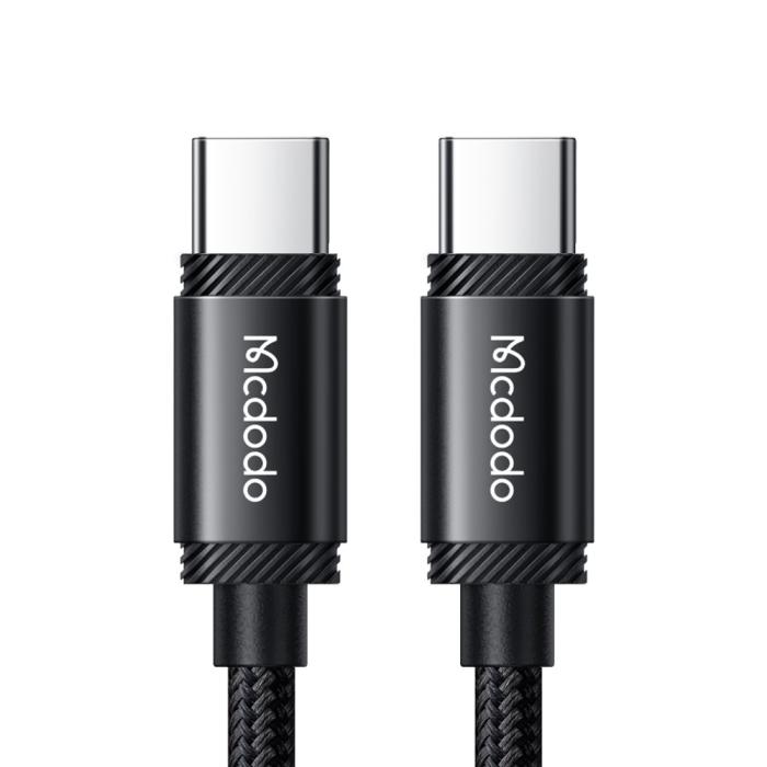 Bild 1, Mcdodo 2m 240W PD USB-C - USB-C Nylonkabel Svart