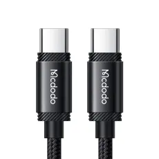 Mcdodo 2m 240W PD USB-C - USB-C Nylonkabel Svart