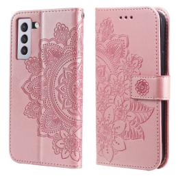 Samsung Galaxy S21 FE Fodral Mandala Läder Roséguld