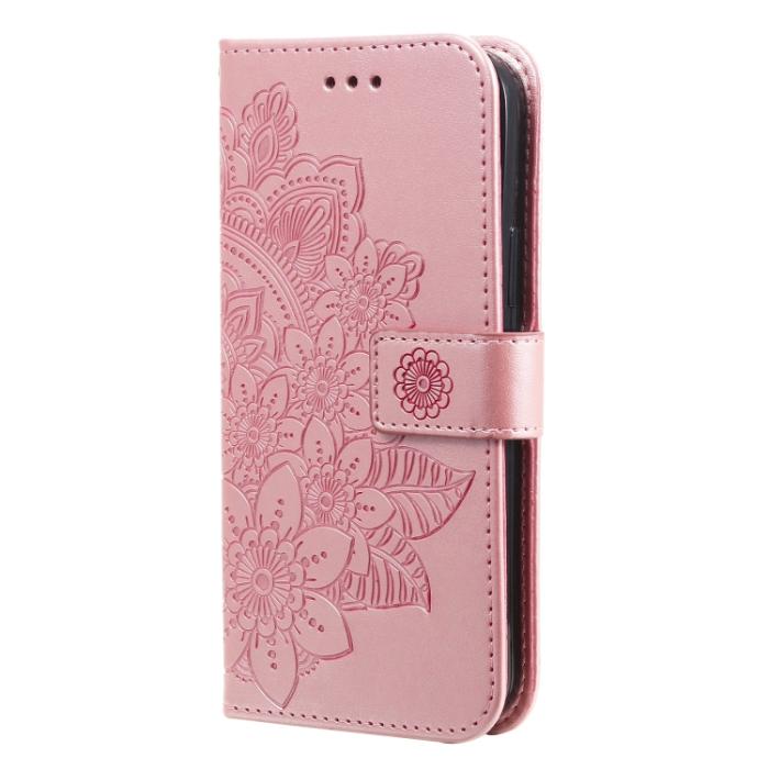 Bild 2, Samsung Galaxy S21 FE Fodral Mandala Läder Roséguld