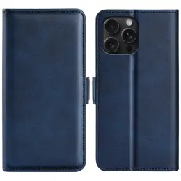 iPhone 16 Pro Fodral Med Magnetisk Stängning Blå