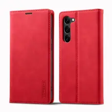 LC.IMEEKE Galaxy S24 Fodral Flip Läder Röd