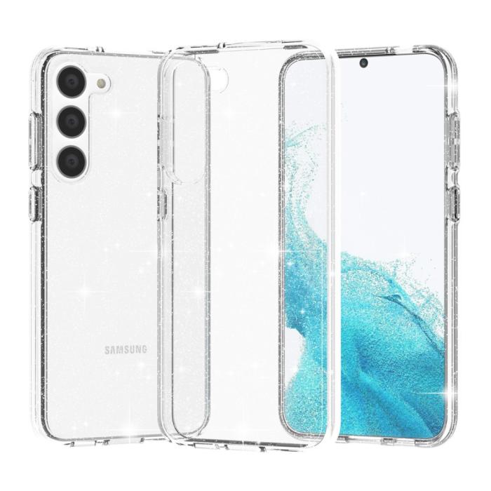 Bild 2, Samsung Galaxy S23 Skal Glitter Hybrid Transparent