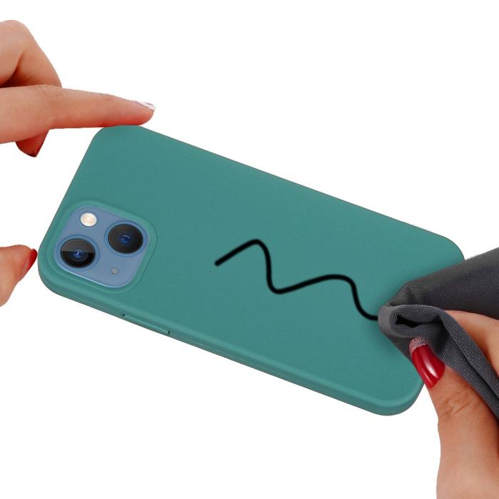 Bild 5, iPhone 13 Skal Liquid Silikon Skogsgrön