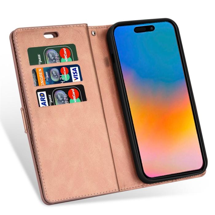 Bild 4, iPhone 15 Plus Multifunktionellt Fodral Roséguld