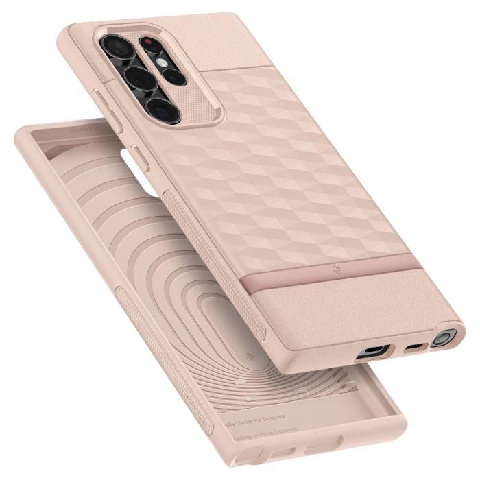 Bild 4, Spigen Caseology Samsung Galaxy S22 Ultra Skal Parallax Indi Pink