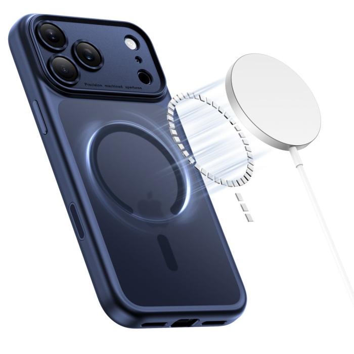 Bild 3, Tech-Protect iPhone 17 Pro Skal MagSafe MagPeak Matt Deep Blue